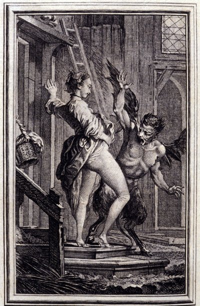 Le Diable de Papefiguier- ジャン・ラ・フォンテーヌの「詩による物語と短篇集」の中の作品。1762. 作： Charles Eisen