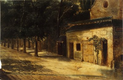 フォブール・サントノーレ通りのコイン、現在の8区、1820年から1840年の間（油彩・カンヴァス） 作： Unknown artist