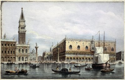 Le mole vu du canal - "Album of the main views of Venice", ill. by Marco Moro, ed.Gio Brizeghel, v.1840 作： Unknown artist