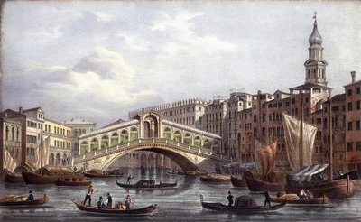 Le pont Rialto - "Album of the Main views of Venice", ill. by Marco Moro, ed.Gio Brizeghel, v.1840 作： Unknown artist