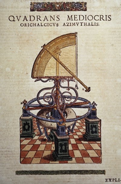 ティコ・ブラーエ（1546-1601）の「Astronomiae instituatae machanicia」に掲載された方位角の象限儀（Wandsbeck 作： Unknown artist