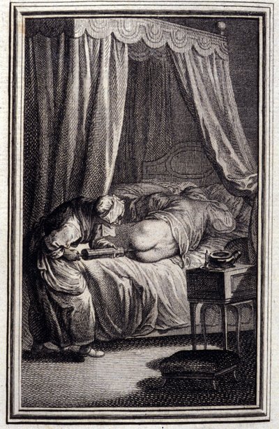 Le remede - Jean La Fontaineの「詩による物語と短篇集」の中で。1762. 作： Unknown artist