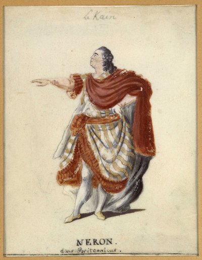 レカイン（アンリ・ルイ・カイン（Henri-Louis Le Cain）（1729-1778））ラシーヌの『ブリタニカス』のネロ役。 作： Unknown artist