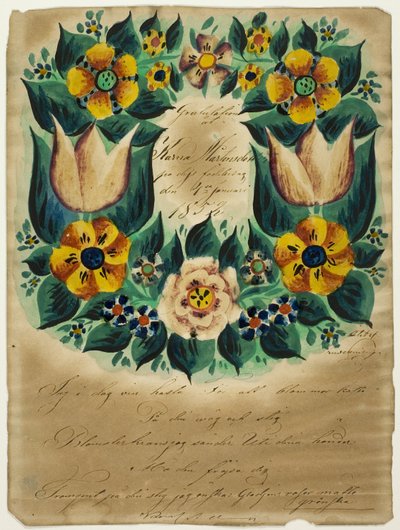 Karna Martensdottirへのお祝いの手紙 作： Unknown artist