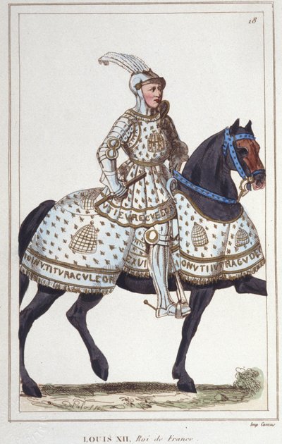 ルイ12世（1462-1515）、フランス王 1830年の彫刻版 作： Unknown artist