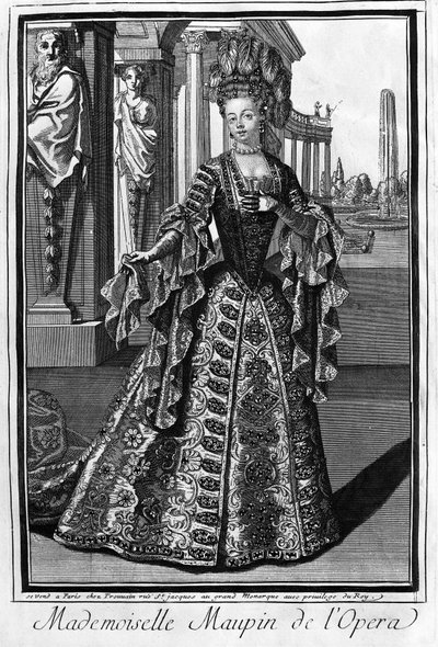 マドモアゼル・モーパン（1670-1707）、フランスの歌手。 作： Unknown artist