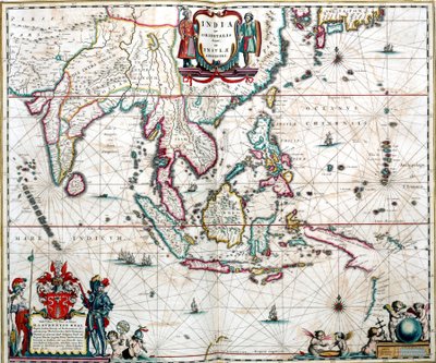 アジア地図（Blaeu Atlasより 作： Unknown artist