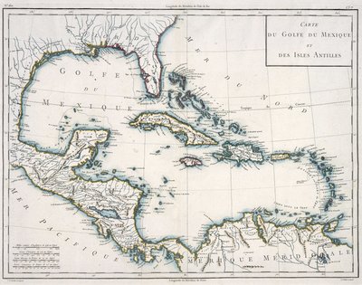 メキシコ湾とカリブ海の地図 作： Unknown artist