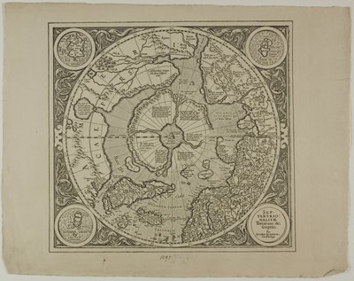 メルカトル図法の地図 作： Unknown artist
