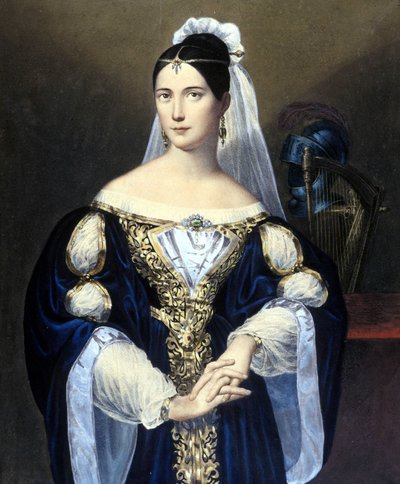 マリア・デ・ラ・フェリシダッド・マリブラン（1808 - 1836）。 作： Unknown artist