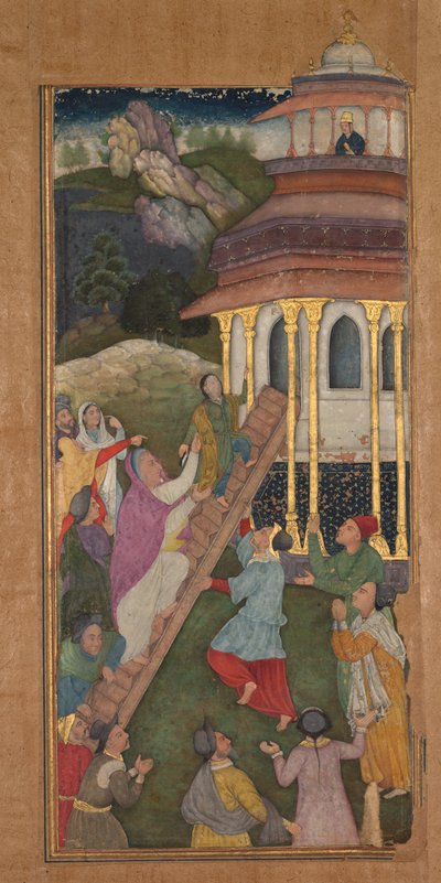 ジェローム・ザビエル神父の聖なる鏡（Mir’at al-quds）から神殿への階段を上るマリア 作： Unknown artist