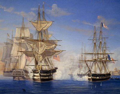 フランスとイギリスの海戦 作： Unknown artist
