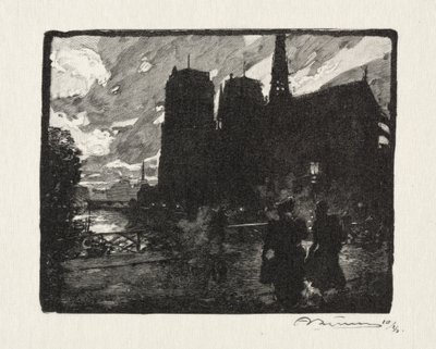 ノートルダム、夕方 作： Unknown artist