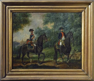 1790年のメストレ・ド・カンプス連隊の将校と兵士 18世紀後半 油彩・キャンバス 作： Unknown artist