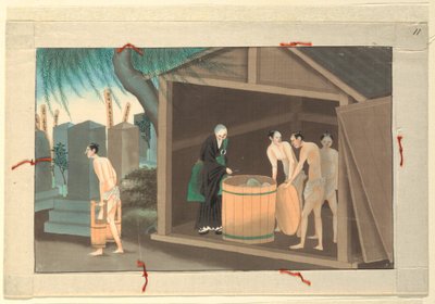 人の死と埋葬の 16 のシーンの 1 つ 作： Unknown artist
