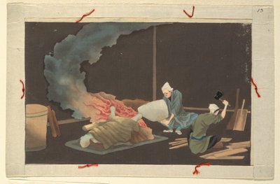 人の死と埋葬の 16 のシーンの 1 つ 作： Unknown artist