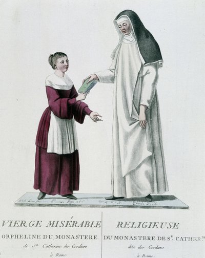 ローマの聖カトリーヌ・デ・コーディエ修道院の孤児で修道士の悲惨な処女 作： Unknown artist