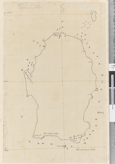 38aページ S.アンデマン島の地図（ペン＆インク 作： Unknown artist