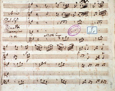 アントニオ・ヴィヴァルディ作曲のオペラ「グリセルダ」のアリア「Estinguere vorrei」の楽譜のページです。 作： Unknown artist