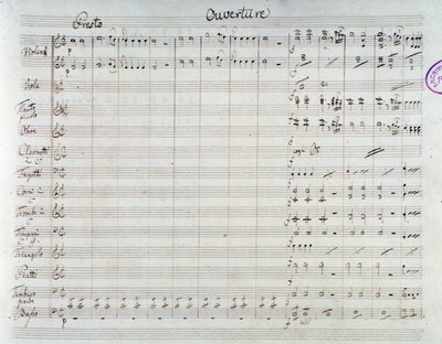 モーツァルトのオペラ「Die Entfuhrung aus dem Serail」のリヒテンタール版（1838年）の楽譜のページです。 作： Unknown artist