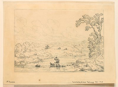 田園風景、第1工程 作： Unknown artist