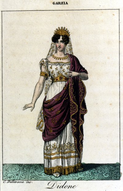 Pauline Viardot - Garcìa (1821-1910)、ディドン役のフランス人歌手。オペラ「ディドーネ・アバンドナータ」（サヴェリオ・メルカダンテ作 作： Unknown artist