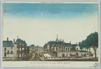 のぞき見ショー、Canal de Delft à la Haye Ville de Hollande、16 の眺め 作： Unknown artist