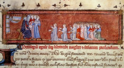 フィリップ・オーギュスト（1165-1223）が最初の特権を手にした。 作： Unknown artist