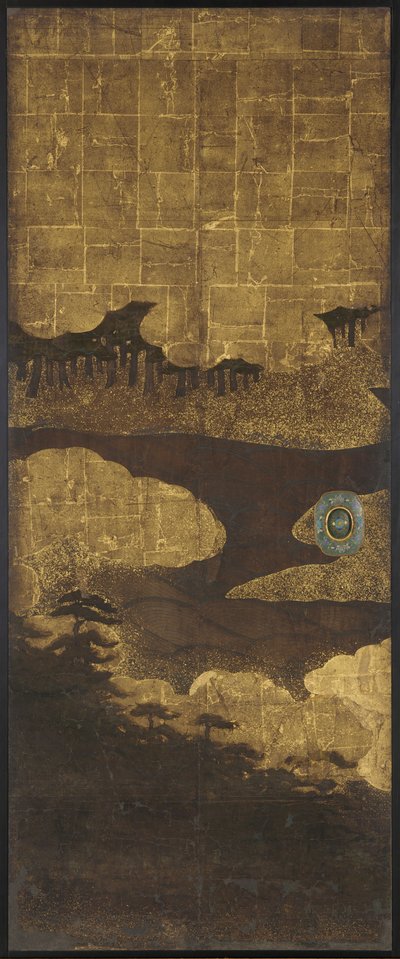 松の木と水と雲 作： Unknown artist