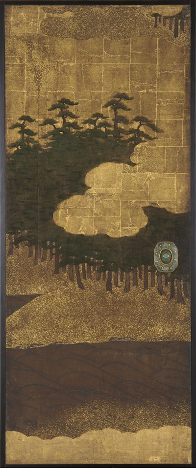松の木と水と雲 作： Unknown artist