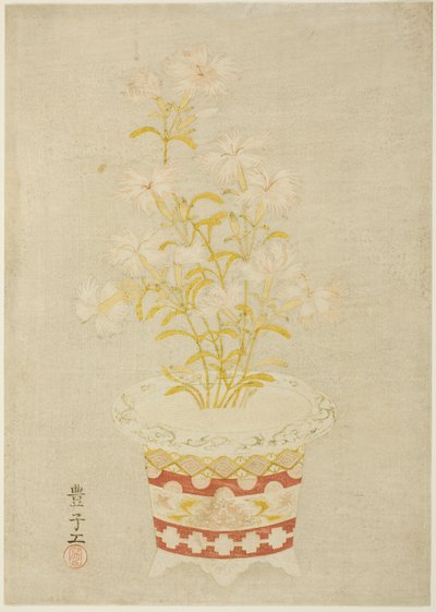磁器鉢の中のピンク 作： Unknown artist