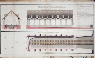 ロシュフォール港の建物と接地の計画 作： Unknown artist