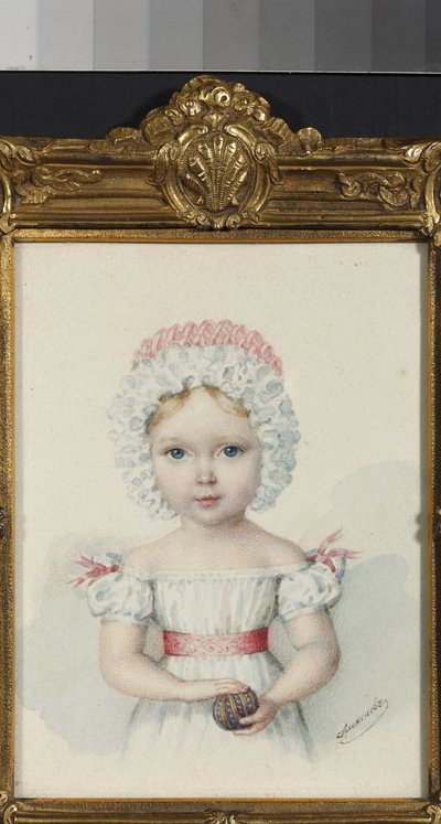 "Portrait of Grand Duchess Maria Nikolaevna (1819-1876) daughter of Tsar Nicholas I of Russia" (ロシアの大公妃マリア・ニコラエブナ(1819-1876)の肖像) 1820年代の水彩画 個人蔵 作： Unknown artist
