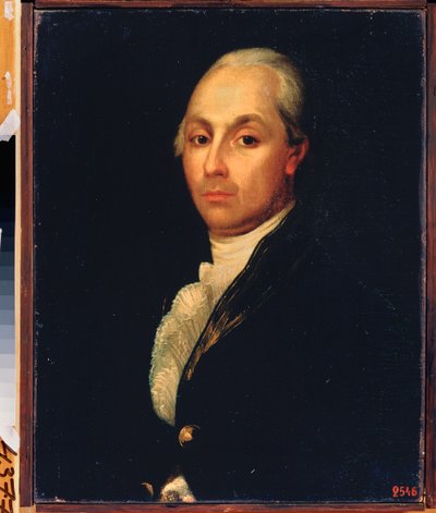 作家アレクサンドル・ラディシュチェフ (ラディシュチェフ) (1749-1802) の肖像画。 匿名の絵画、キャンバスに油彩、1790 年以前。 ロシア美術 作： Unknown artist