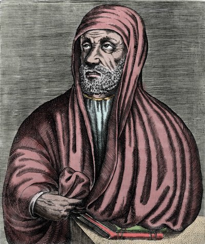 Abu Ali al Husain ibn Abdallah ibn Sina (Avicenna) アヴィセンナ（980-1037）、イラン人医師の肖像。17世紀のエングレーヴィング。 作： Unknown artist