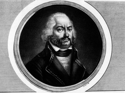 クスティーヌ伯爵アダム・フィリップ（1740 - 1793）の肖像。フランス革命の歴史的絵画全集（全3巻）」に掲載されたエングレーヴィング。1804. 作： Unknown artist