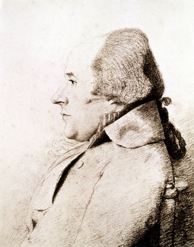 ボウンティ諸島を発見した航海士・探検家、ウィリアム・ブライ提督（1754～1817）の肖像。 作： Unknown artist