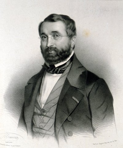 フランスの作曲家、アドルフ・アダム（1803-1856）の肖像。 作： Unknown artist