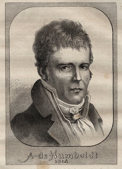 アレキサンダー・フォン・フンボルト（1769-1859）の肖像 - "The Great Mariners of the 18th century "から引用したイラスト 作： Unknown artist