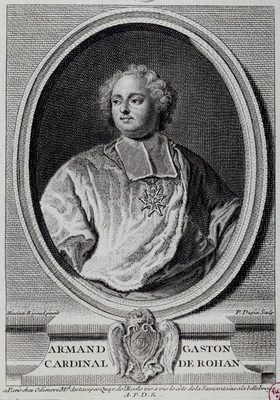 ローハン枢機卿アルマン・ガストン・マクシミリアン（1674-1749）の肖像 18世紀のエングレーヴィング パリ、カルナヴァレ美術館 作： Unknown artist