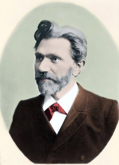 ドイツの政治家、アウグスト・ベーベル（1840-1913）の肖像。 作： Unknown artist
