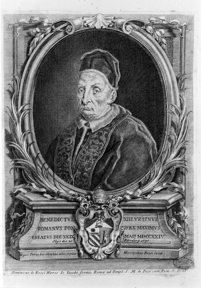 ベネディクト13世（1649-1730）の肖像。 作： Unknown artist