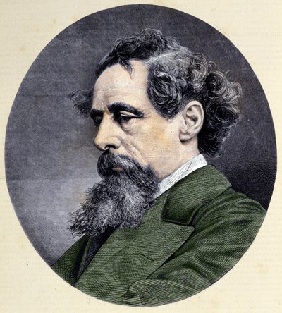 チャールズ・ディケンズ(1812-1870)の肖像。 作： Unknown artist
