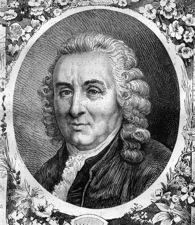 スウェーデンの博物学者、チャールズ・リンネ（Carl von Linne, Carl Linnaeus）（1707-1778）の肖像。1878年のエングレーヴィング。 作： Unknown artist