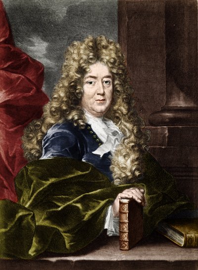 シャルル・ペロー（1628-1703）フランスの作家の肖像。 作： Unknown artist
