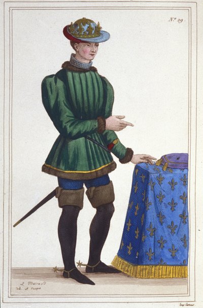 フランス王シャルル7世（1403～1461年）の肖像 1830年の彫刻作品 作： Unknown artist