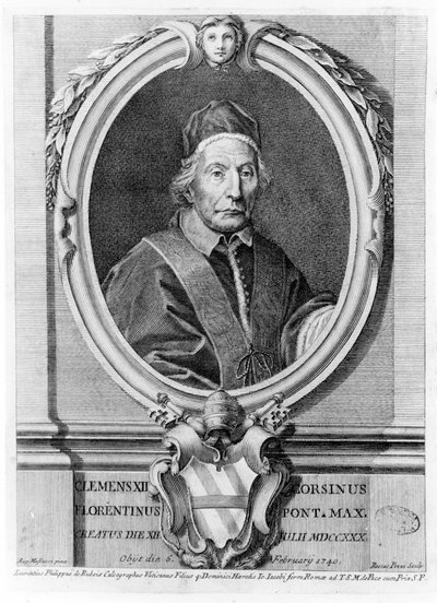 クレメンス12世（1652-1740）の肖像。 作： Unknown artist