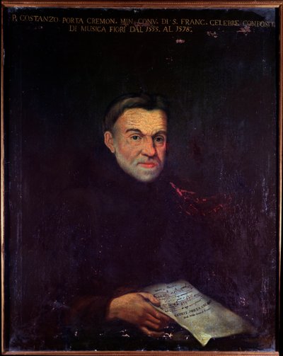 イタリア人作曲家コスタンツォ・ポルタの肖像（絵画 作： Unknown artist