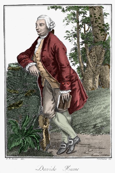 スコットランドの哲学者、デイヴィッド・ヒューム（1711-1776）の肖像。 作： Unknown artist