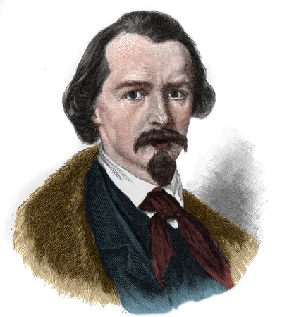 エマニュエル・フォン・ガイベル（1815-1884）ドイツの詩人・劇作家の肖像。 作： Unknown artist